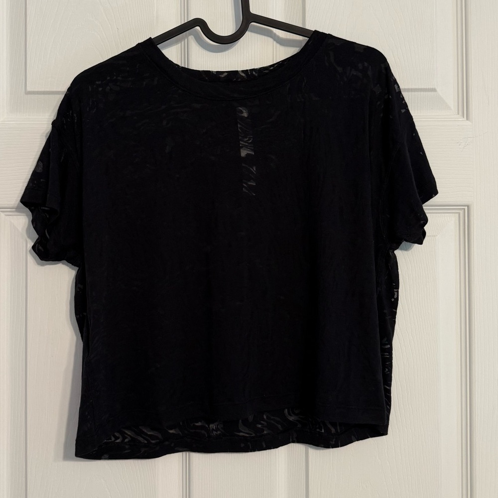 lululemon sheer patterned top